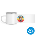 Кружка металлическая белая (круговая запечатка)