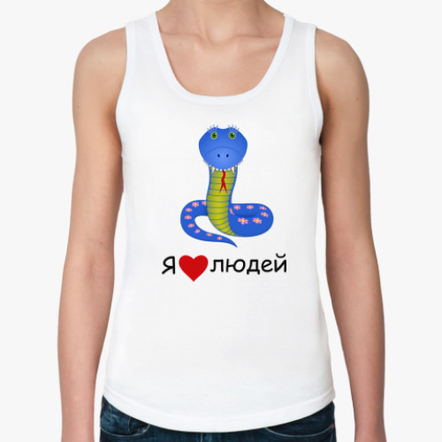 Женская майка с принтом Я люблю людей