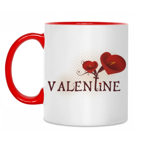 Кружка с принтом valentine