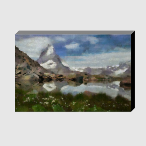 Холст с принтом Весна в горах