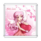 Магнит 6.5 x 6.5 см  &#039;With Love&#039;