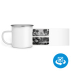 Кружка металлическая белая (круговая запечатка)