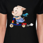 Хрюндель на самокате