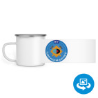 Кружка металлическая белая (круговая запечатка)