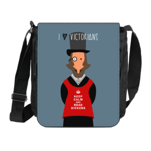 Сумка на плечо (мини-планшет) с принтом Английские писатели