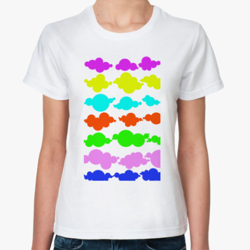 Классическая футболка с принтом Clouds