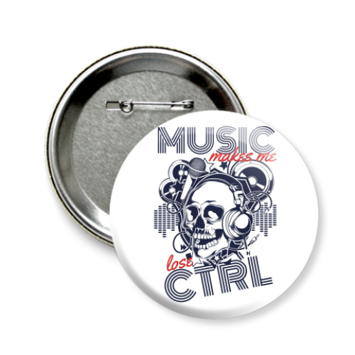 Значок 58мм Музыка заставляет меня терять
