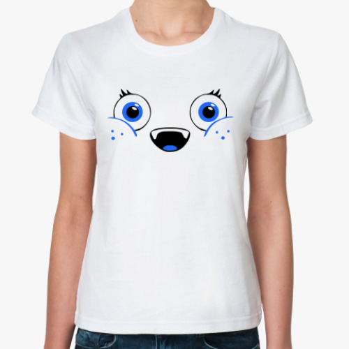 Классическая футболка с принтом мордочка