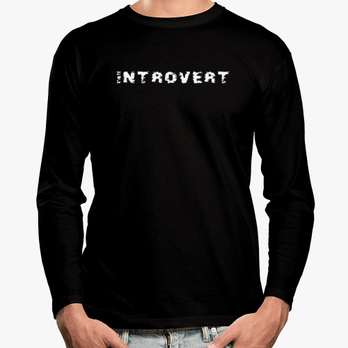 Лонгслив с принтом Introvert