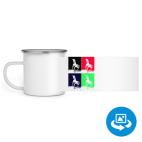 Кружка металлическая белая (круговая запечатка)