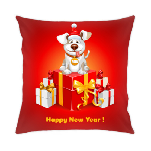 Подушка Собака символ 2018 года
