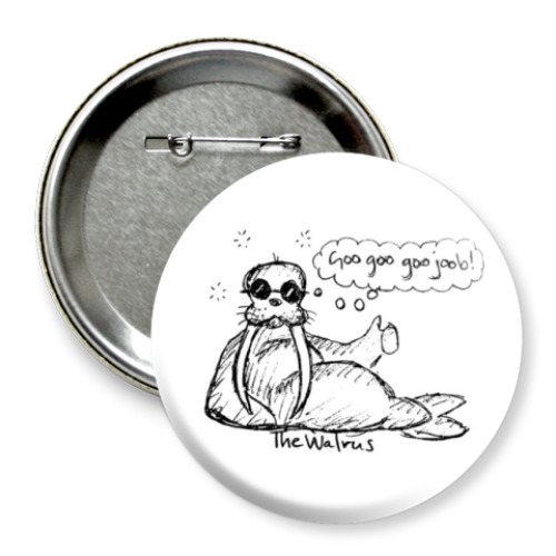 Значок 75мм с принтом The Walrus