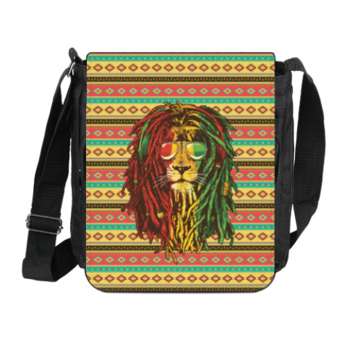 Сумка на плечо (мини-планшет) с принтом Rasta Лев