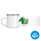 Кружка металлическая белая (круговая запечатка)