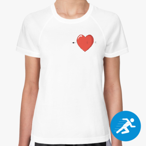 Женская спортивная футболка Сердце