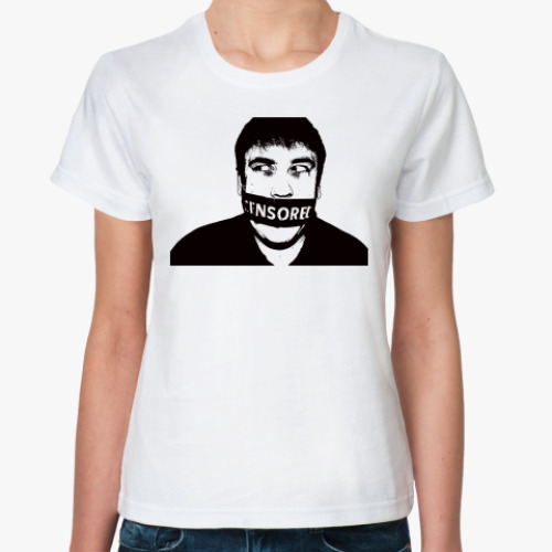Классическая футболка с принтом CENSORED