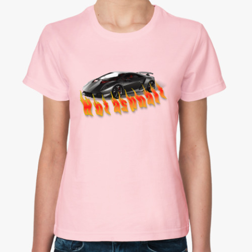 Женская футболка Hot asphalt