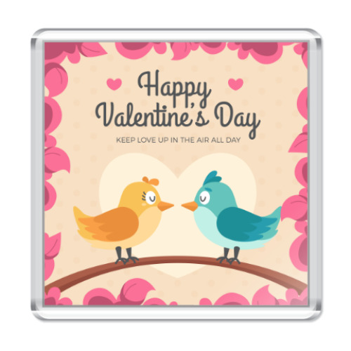 Магнит с принтом День святого Валентина