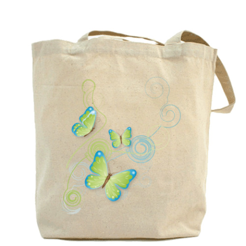 Сумка шоппер с принтом Бабочки