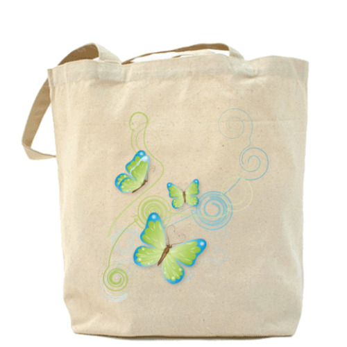 Сумка шоппер с принтом Бабочки