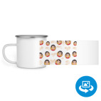 Кружка металлическая белая (круговая запечатка)