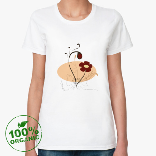 Женская футболка из органик-хлопка Цветок