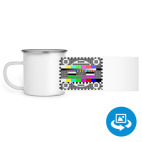 Кружка металлическая белая (круговая запечатка)