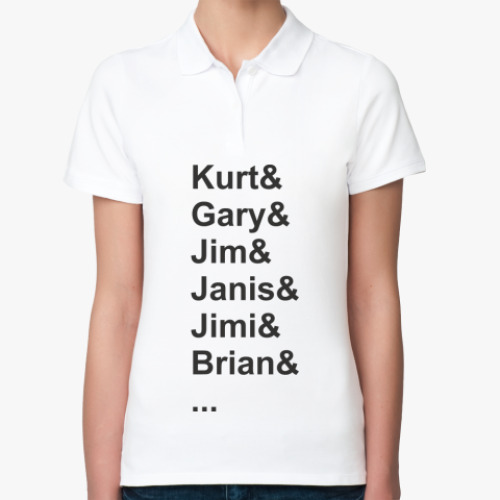 Женская рубашка поло (печать) с принтом Club 27