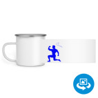 Кружка металлическая белая (круговая запечатка)