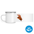 Кружка металлическая белая (круговая запечатка)