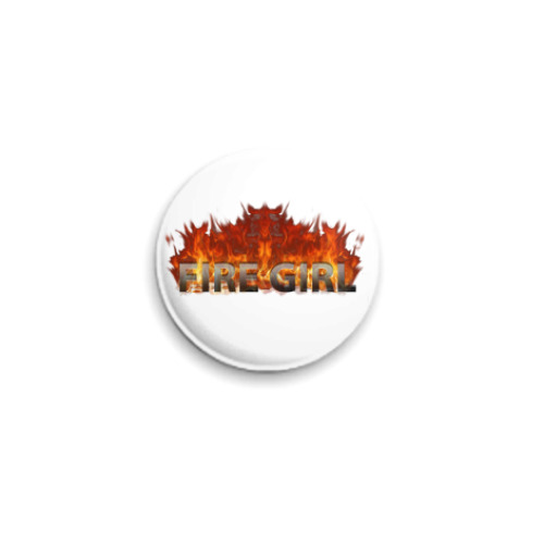 Значок 25мм с принтом  Fire Girl