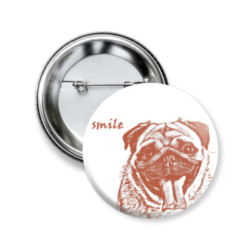 Значок 50мм с принтом  Dog