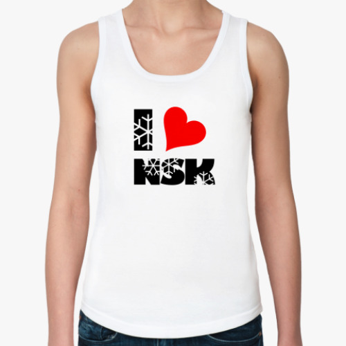 Женская майка с принтом I love NSK