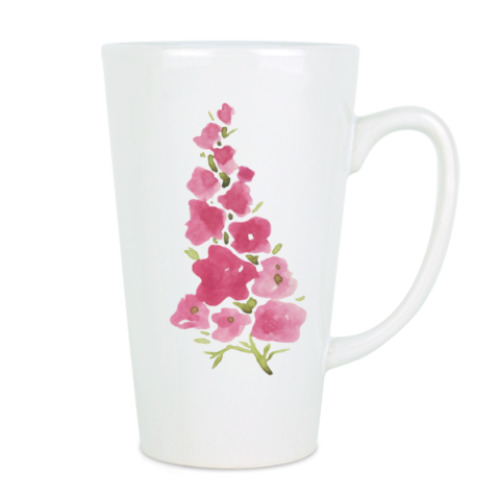 Чашка Латте с принтом цветочный аромат лета