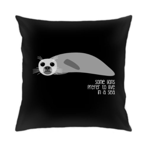 Подушка с принтом Sea Lion