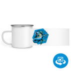 Кружка металлическая белая (круговая запечатка)