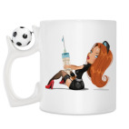 Кружка с футбольным мячиком