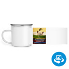 Кружка металлическая белая (круговая запечатка)