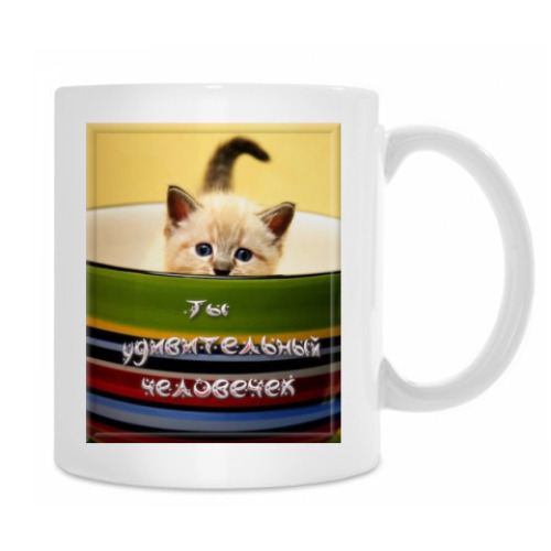 Кружка с принтом Котенок