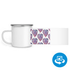 Кружка металлическая белая (круговая запечатка)