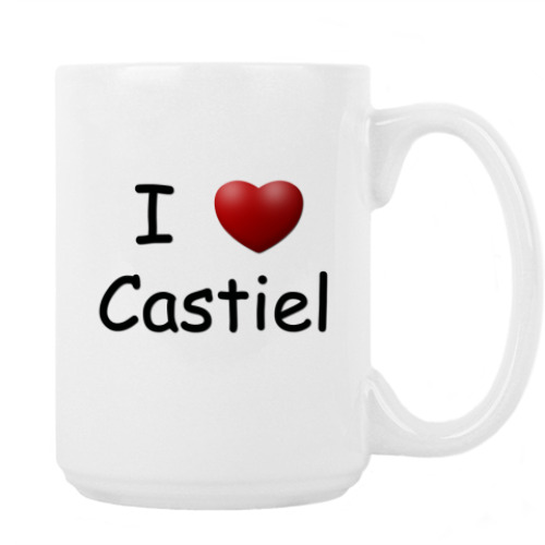 Кружка с принтом I Love Castiel