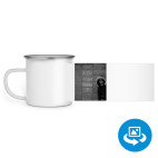 Кружка металлическая белая (круговая запечатка)