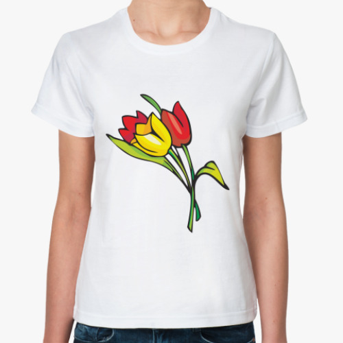 Классическая футболка Тюльпаны