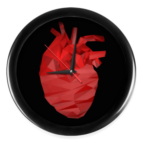 Настенные часы Сердце 3D