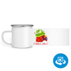 Кружка металлическая белая (круговая запечатка)