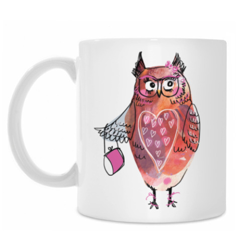 Кружка с принтом Совушка
