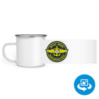 Кружка металлическая белая (круговая запечатка)