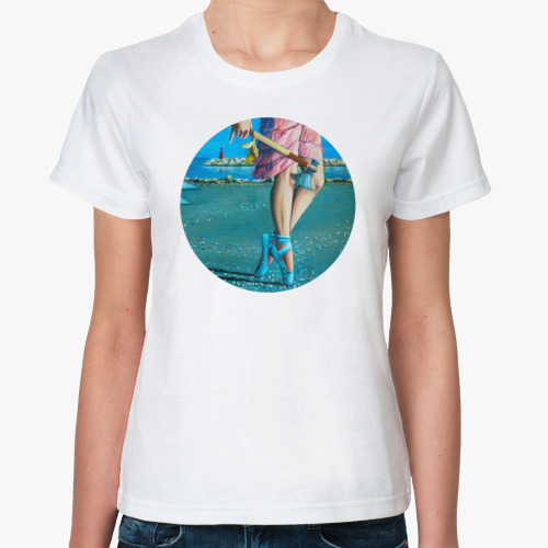 Классическая футболка Балерина и томагавк