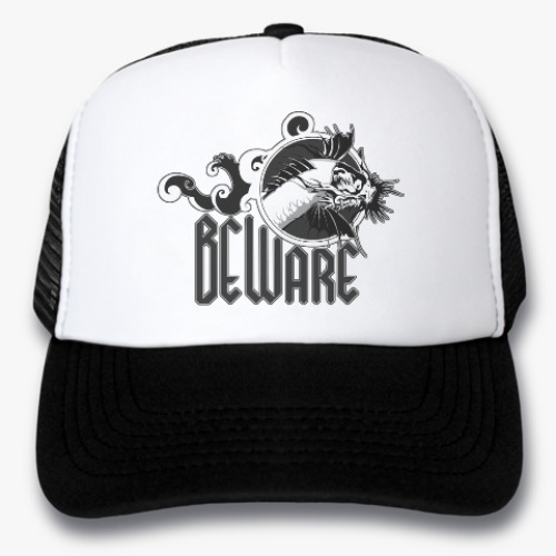 Кепка-тракер с принтом Carp tattoo. Карп тату