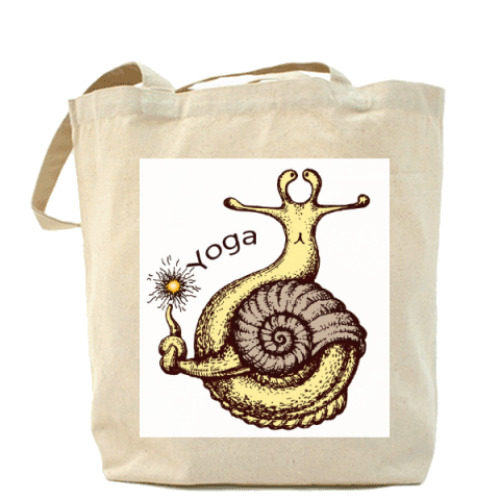 Сумка шоппер с принтом Йога